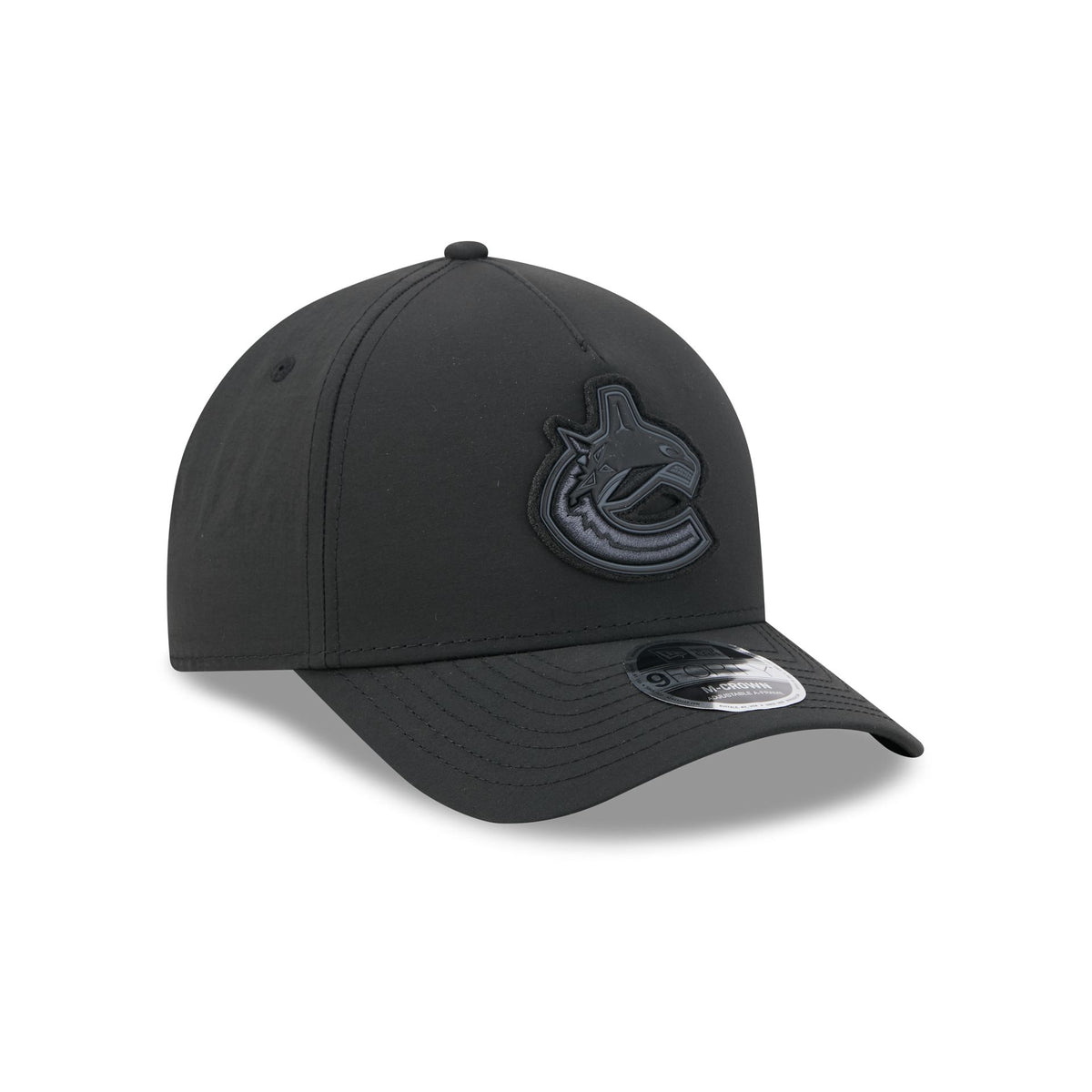Alpha Industries x Vancouver Canucks Nylon Black 9FORTY M-Crown A-Frame Snapback Hat