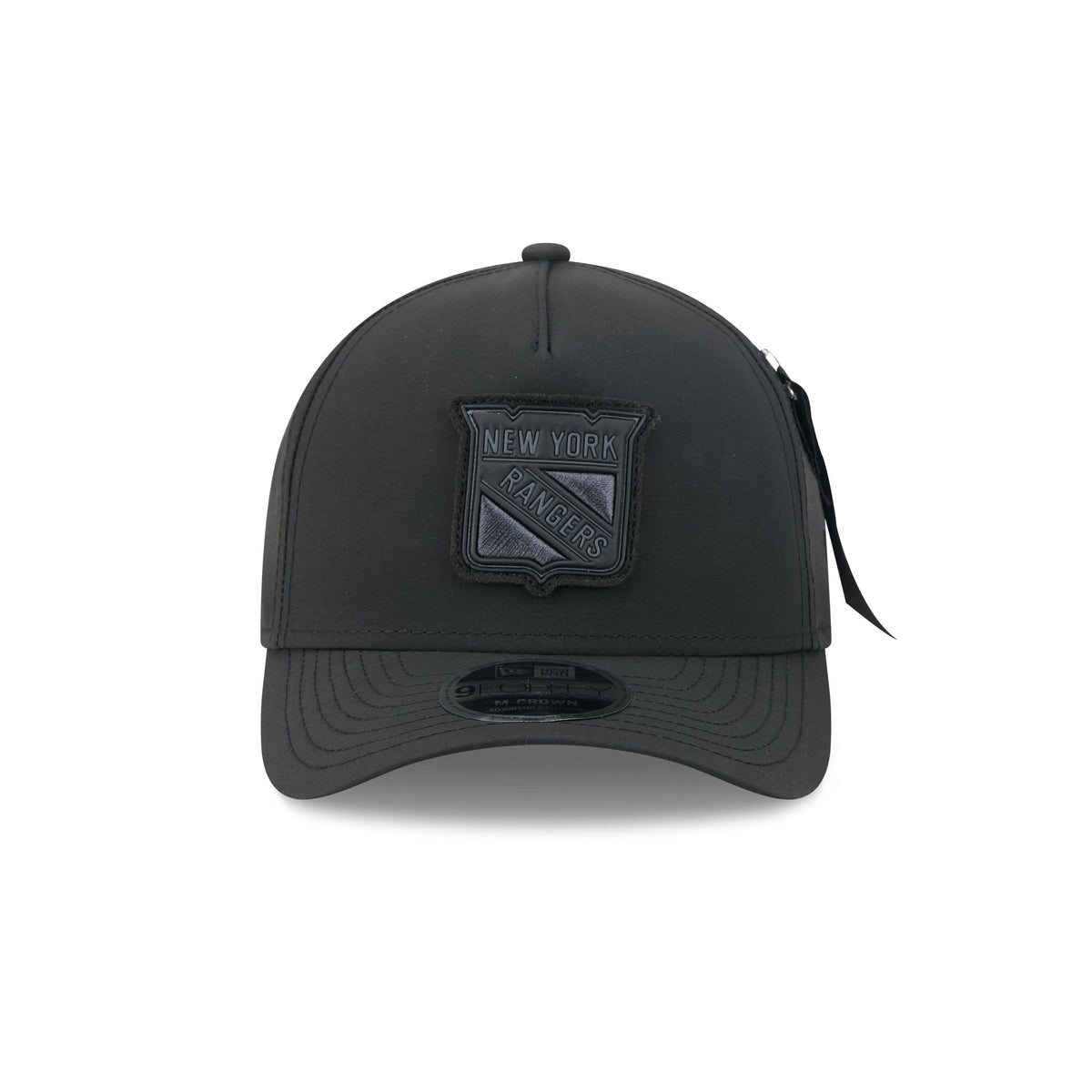 Alpha Industries x New York Rangers Nylon Black 9FORTY M-Crown A-Frame Snapback Hat