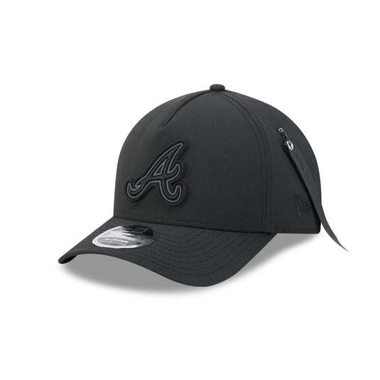 Alpha Industries x Atlanta Braves Nylon Black 9FORTY M-Crown A-Frame Snapback Hat