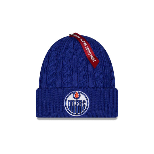 Alpha Industries x Edmonton Oilers Cable Knit Hat