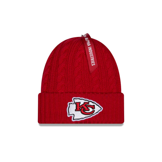 Alpha Industries x Kansas City Chiefs Cable Knit Hat