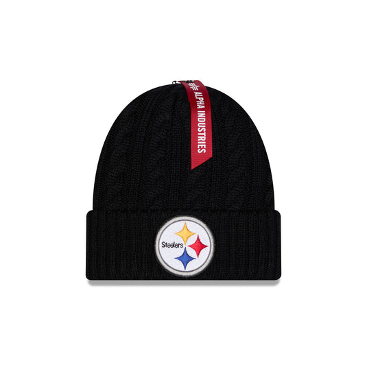 Alpha Industries x Pittsburgh Steelers Cable Knit Hat