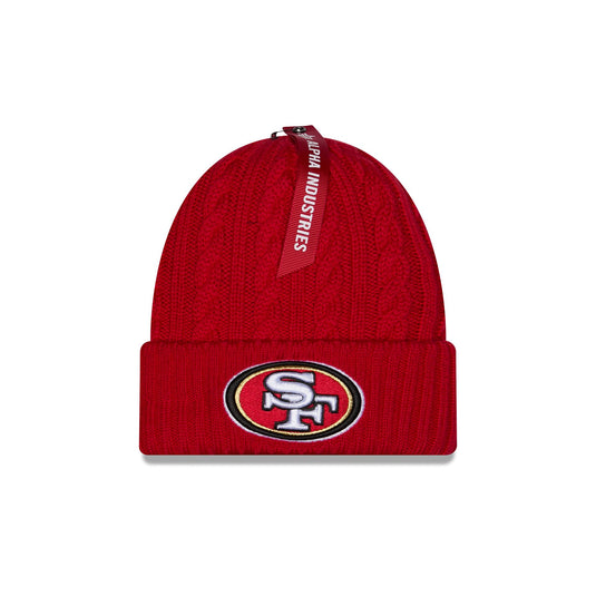 Alpha Industries x San Francisco 49ers Cable Knit Hat