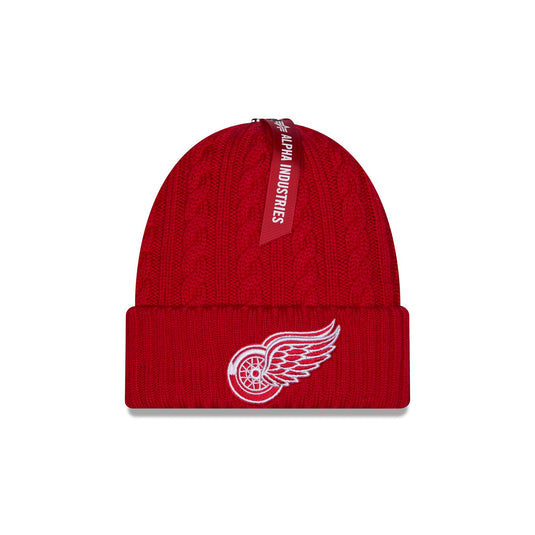 Alpha Industries x Detroit Red Wings Cable Knit Hat