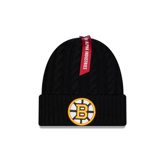 Alpha Industries x Boston Bruins Cable Knit Hat