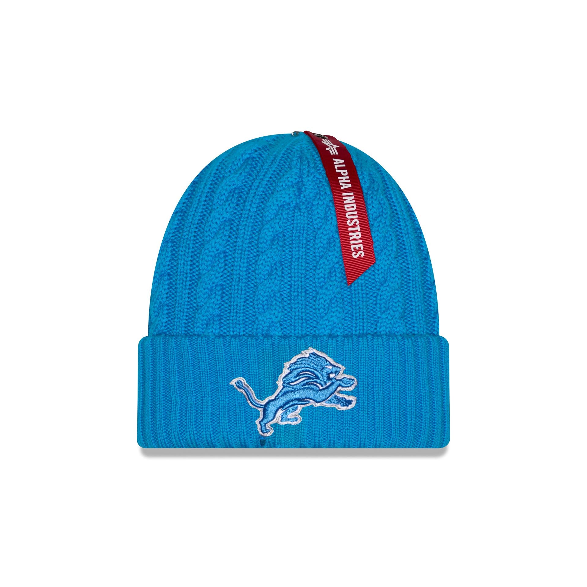 Alpha Industries x Detroit Lions Cable Knit Hat