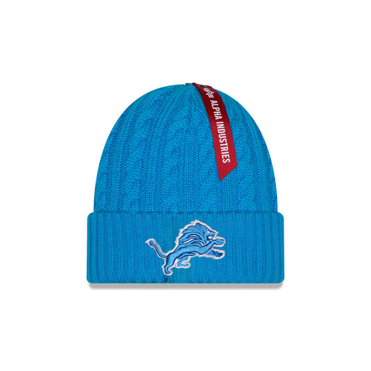 Alpha Industries x Detroit Lions Cable Knit Hat