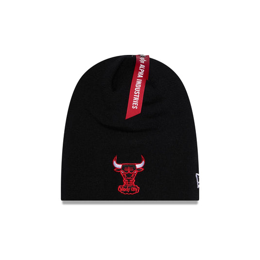 Alpha Industries x Chicago Bulls Black Beanie Hat