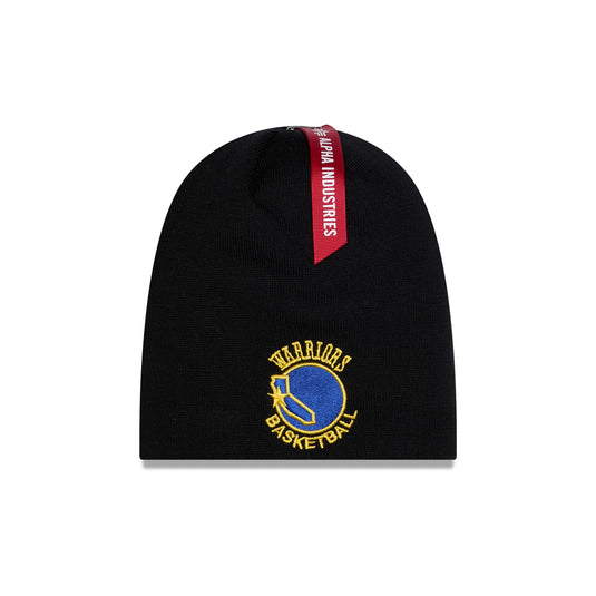 Alpha Industries x Golden State Warriors Black Beanie Hat
