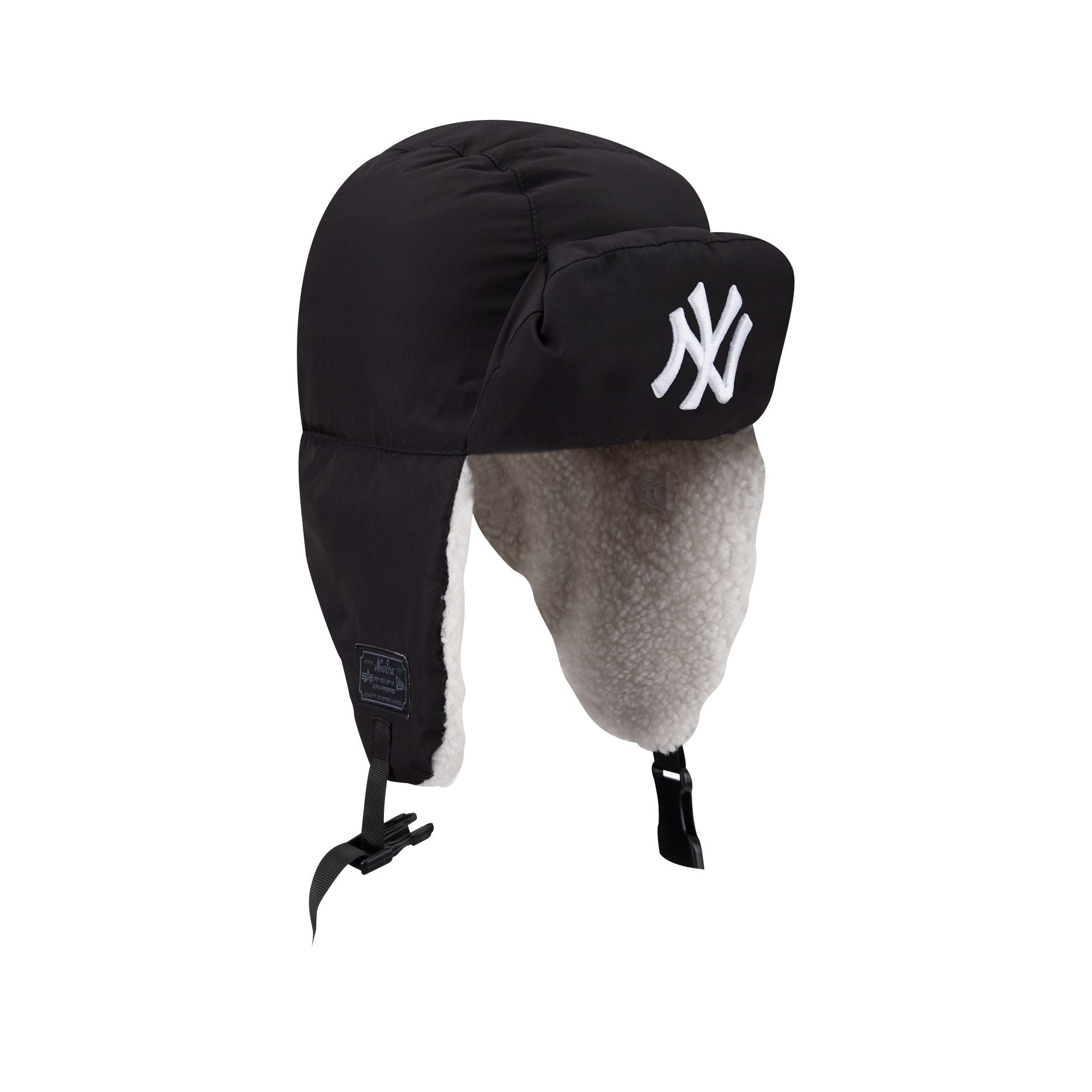 Alpha Industries x New York Yankees Black Puffer Trapper Hat