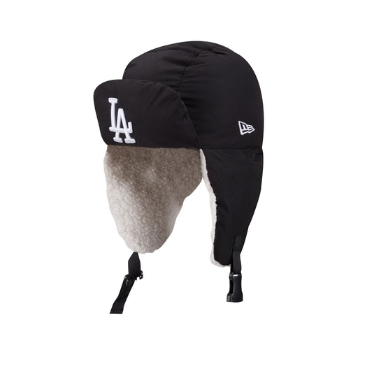 Alpha Industries x Los Angeles Dodgers Black Puffer Trapper Hat