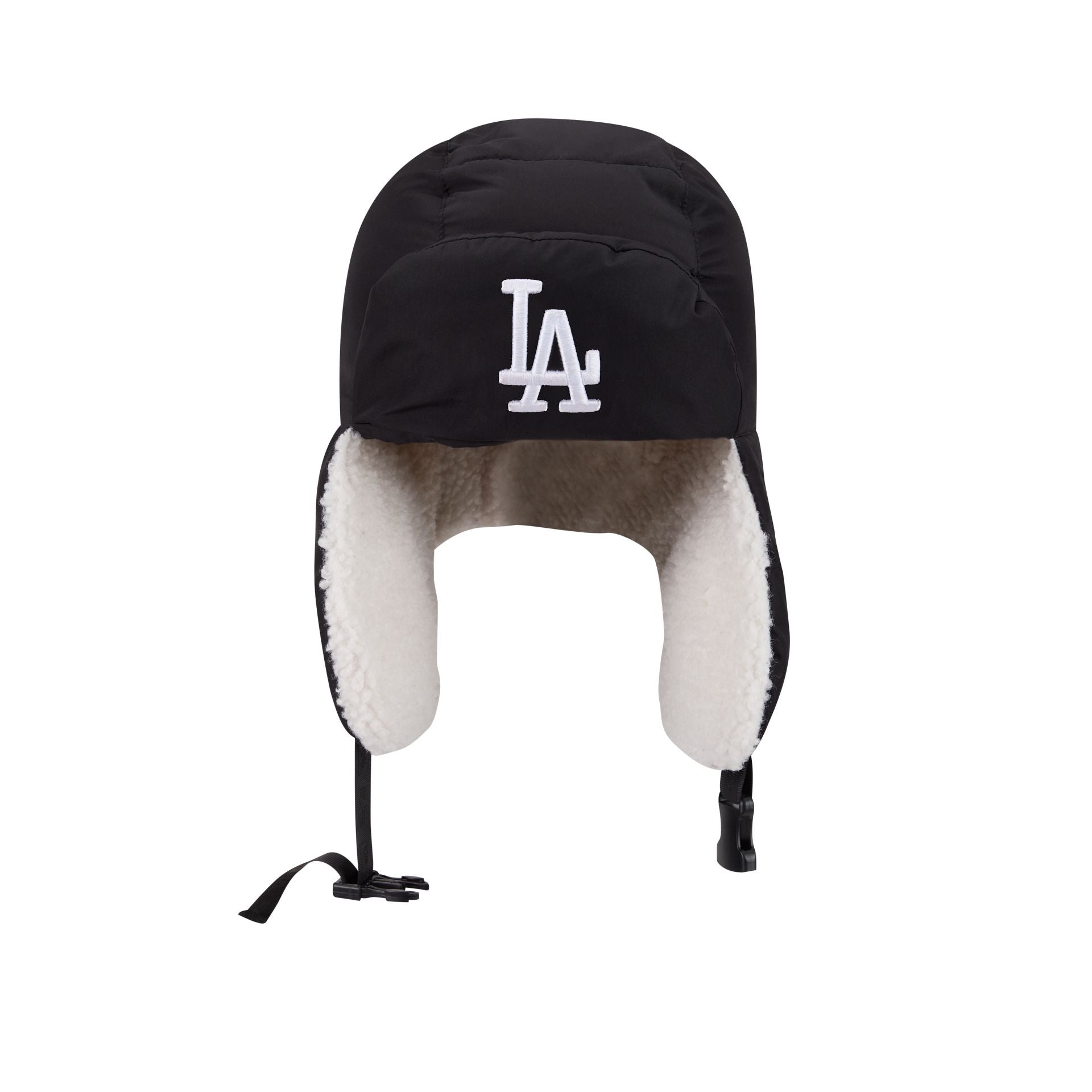 Alpha Industries x Los Angeles Dodgers Black Puffer Trapper Hat