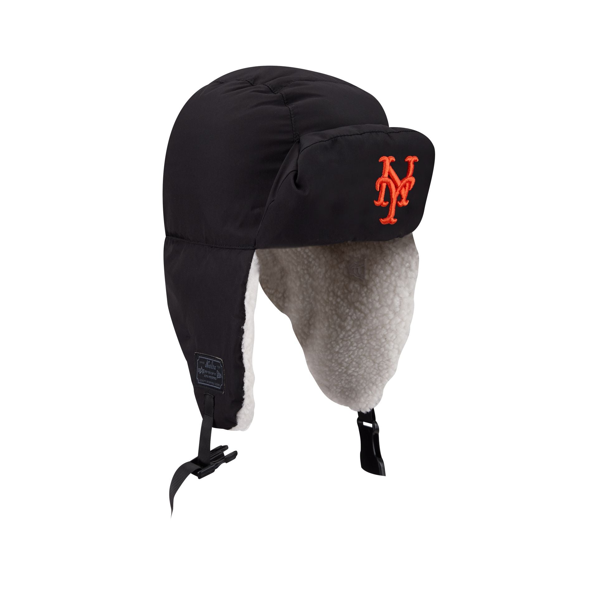 Alpha Industries x New York Mets Black Puffer Trapper Hat