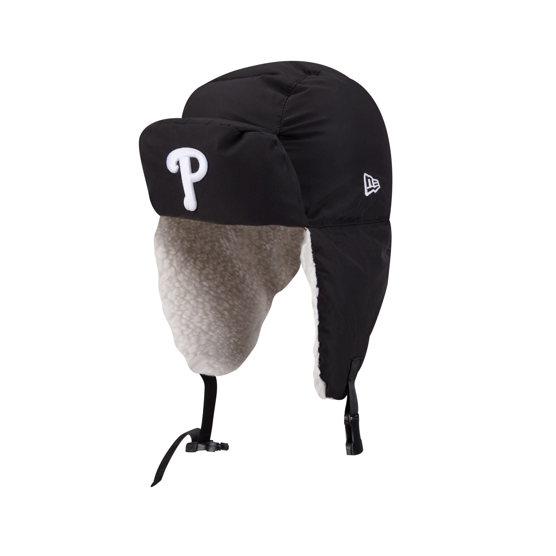 Alpha Industries x Philadelphia Phillies Black Puffer Trapper Hat