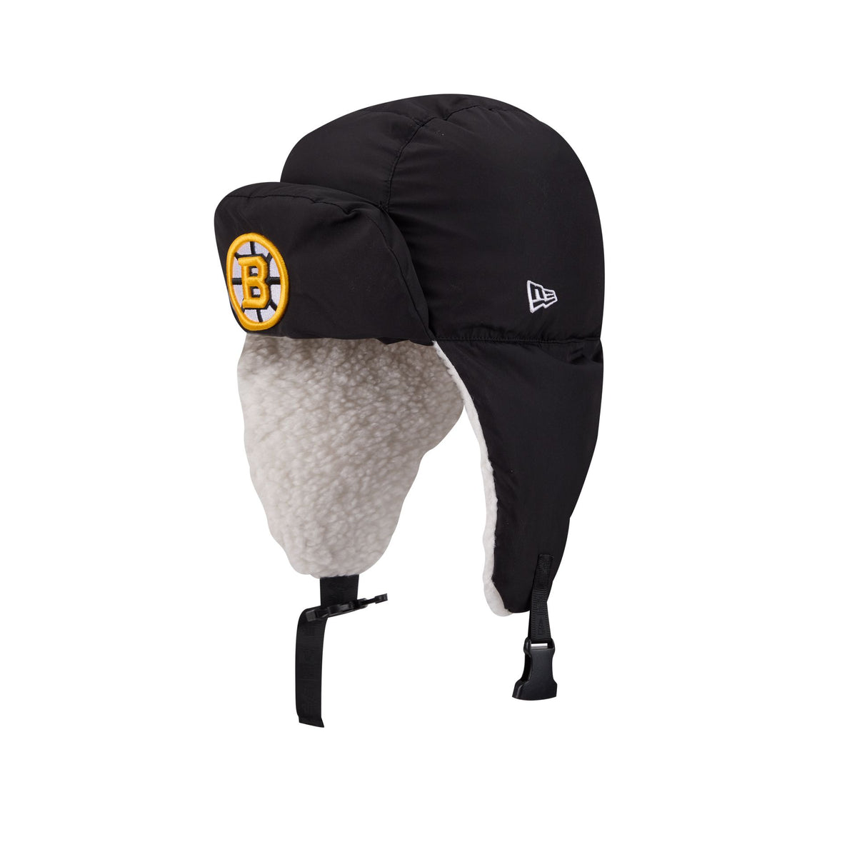 Alpha Industries x Boston Bruins Black Puffer Trapper Hat