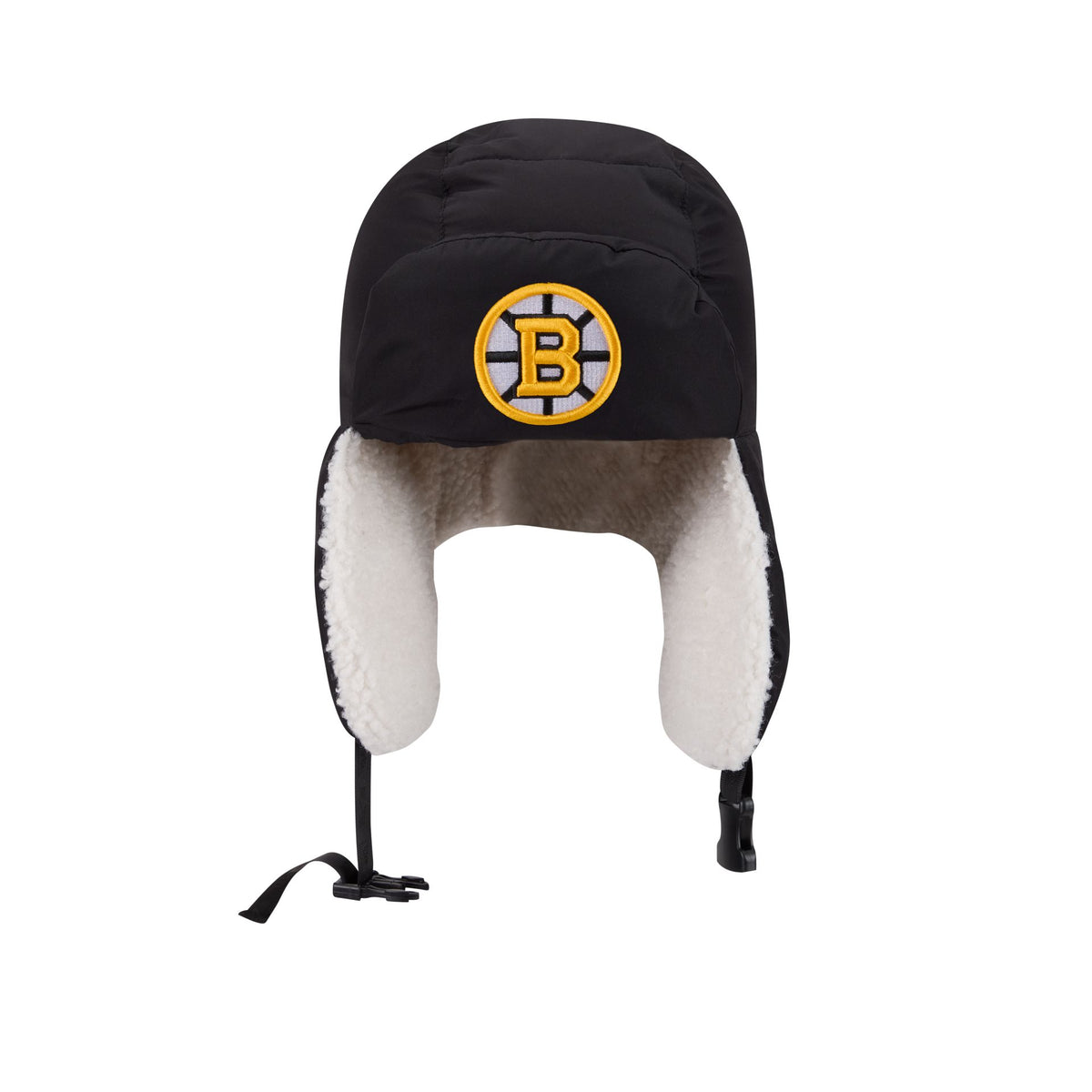 Alpha Industries x Boston Bruins Black Puffer Trapper Hat