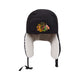 Alpha Industries x Chicago Blackhawks Black Puffer Trapper Hat