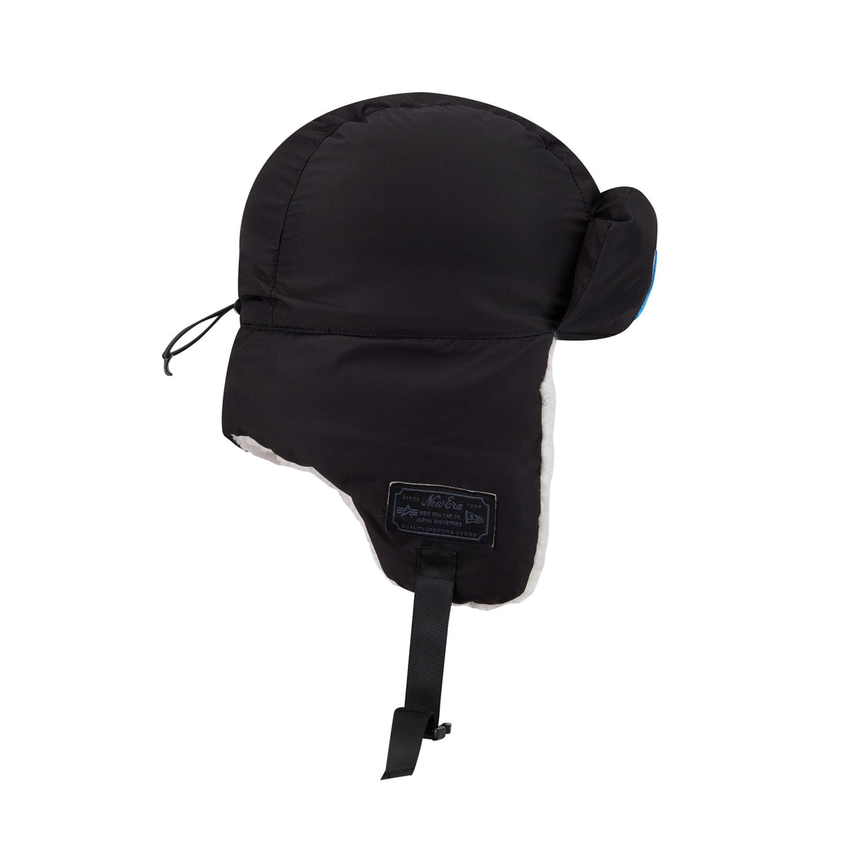 Alpha Industries x Detroit Lions Black Puffer Trapper Hat