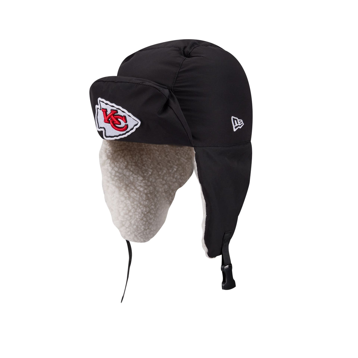 Alpha Industries x Kansas City Chiefs Black Puffer Trapper Hat
