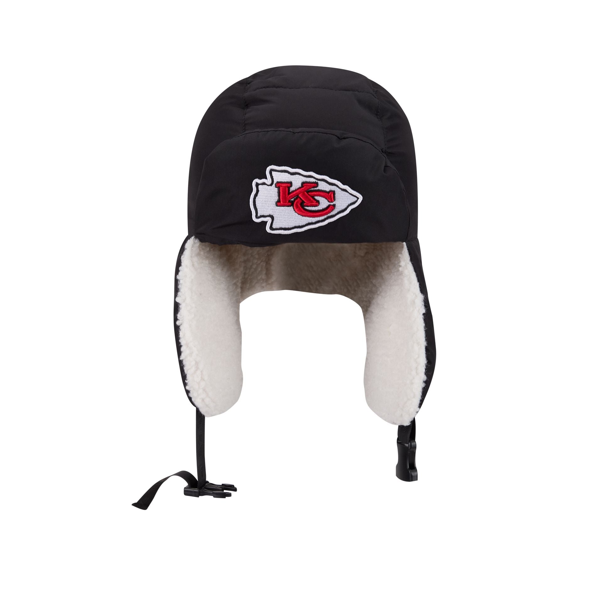 Alpha Industries x Kansas City Chiefs Black Puffer Trapper Hat