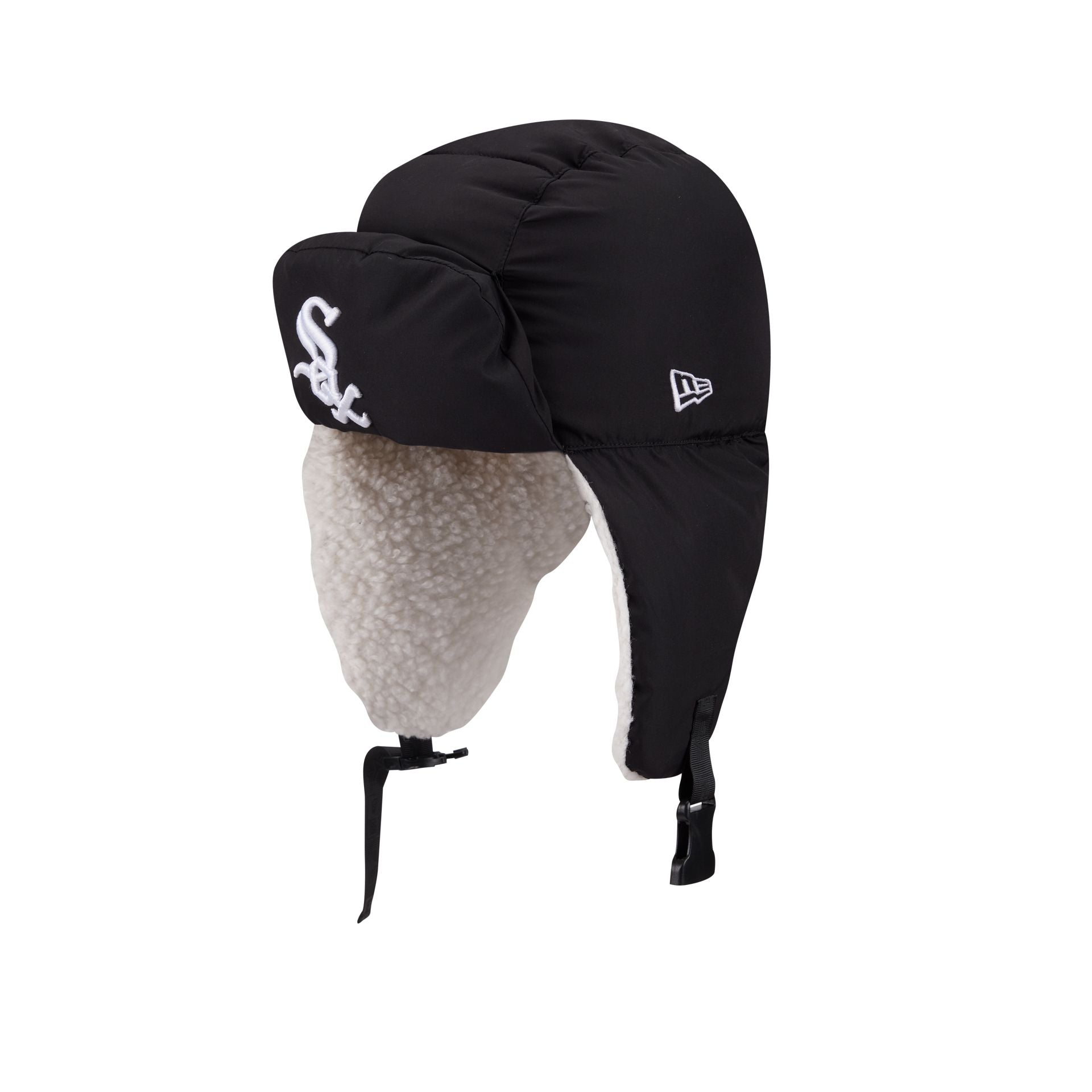 Alpha Industries x Chicago White Sox Black Puffer Trapper Hat