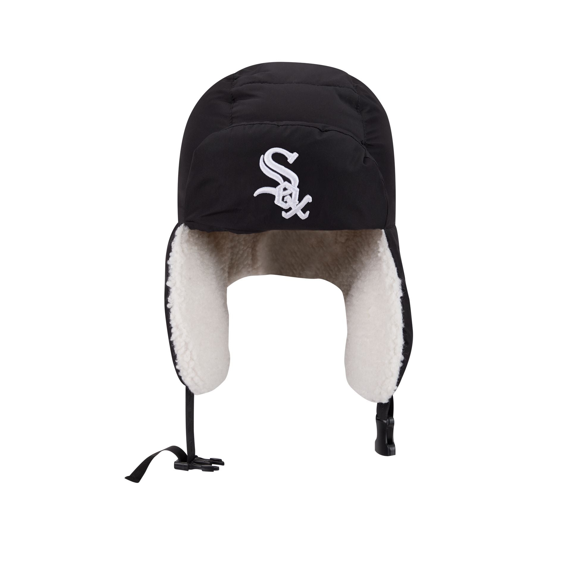 Alpha Industries x Chicago White Sox Black Puffer Trapper Hat