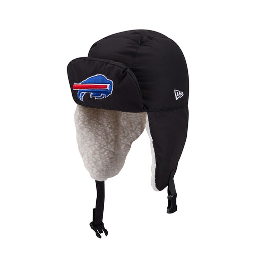 Alpha Industries x Buffalo Bills Black Puffer Trapper Hat