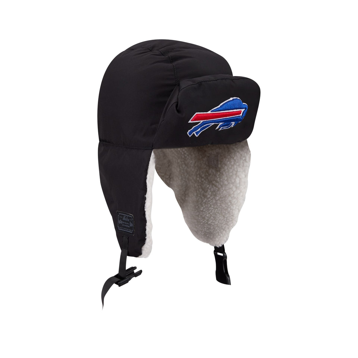 Alpha Industries x Buffalo Bills Black Puffer Trapper Hat