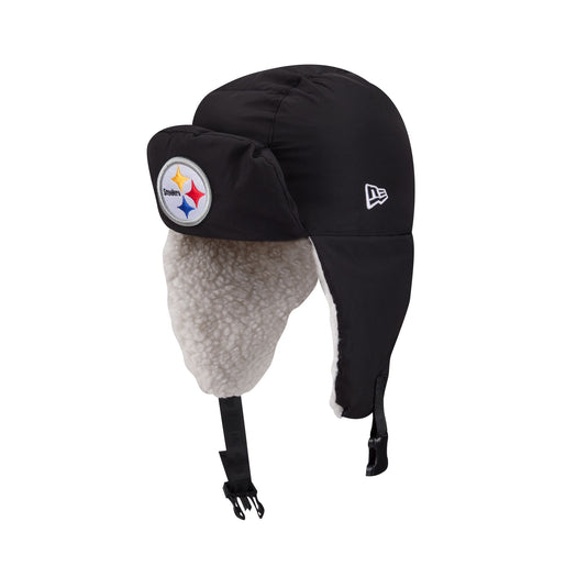 Alpha Industries x Pittsburgh Steelers Black Puffer Trapper Hat