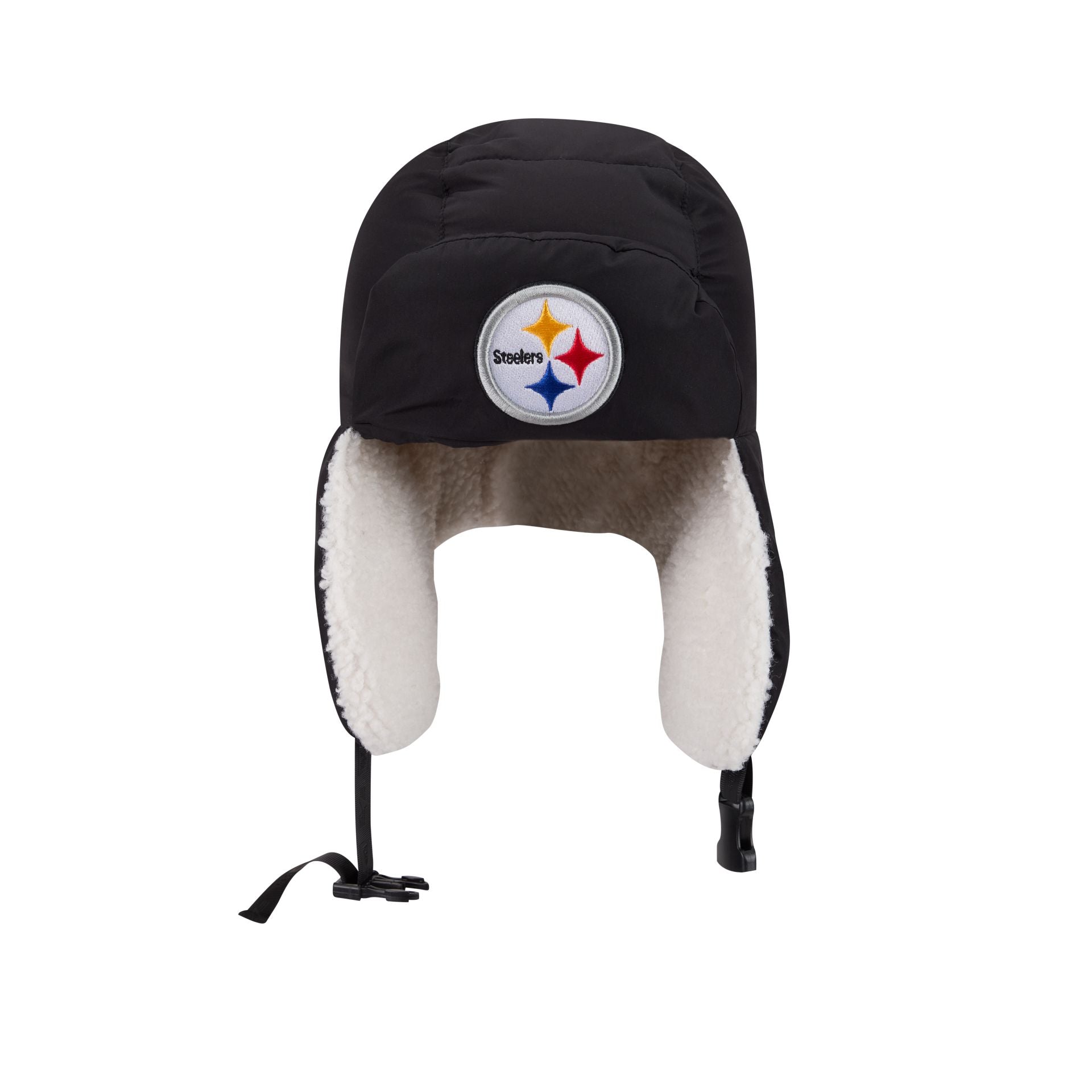 Alpha Industries x Pittsburgh Steelers Black Puffer Trapper Hat