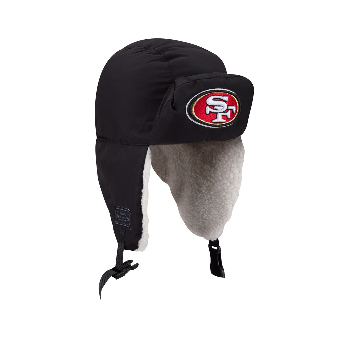 Alpha Industries x San Francisco 49ers Black Puffer Trapper Hat