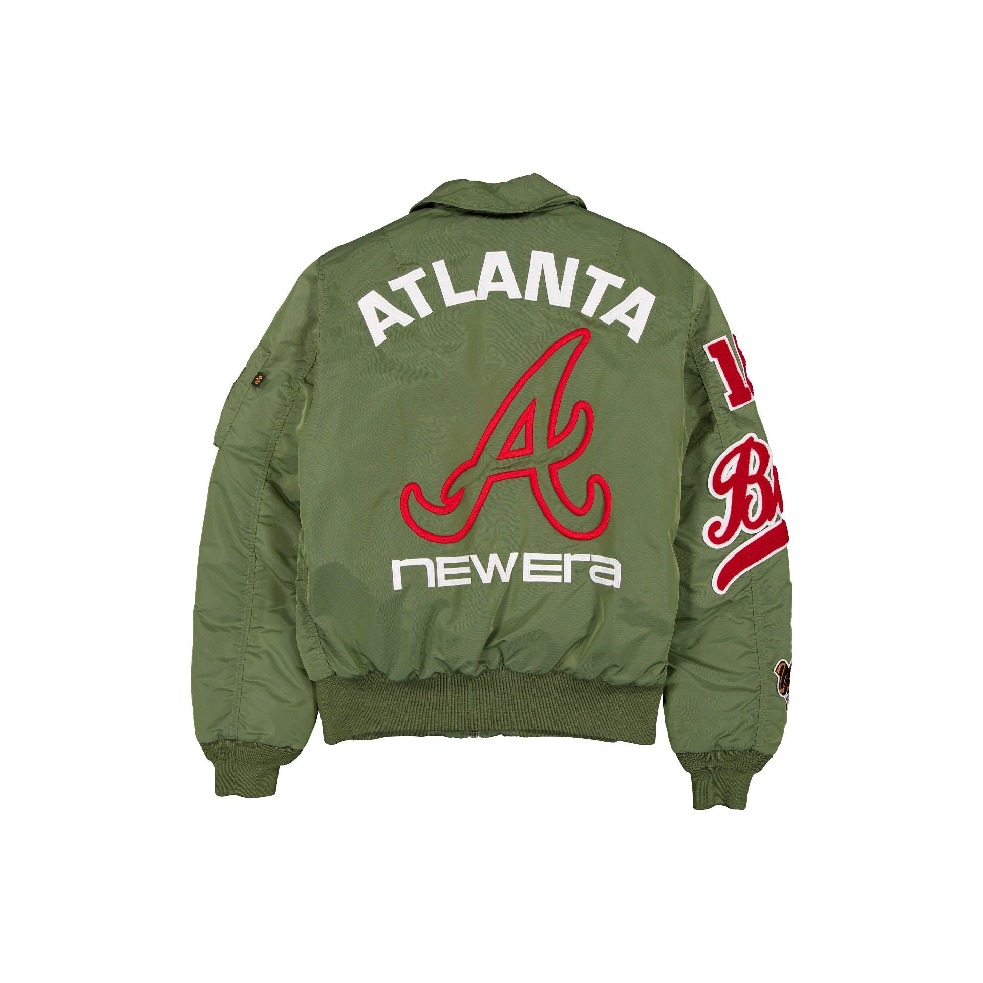 Alpha Industries x Atlanta Braves Sage Green MA-1 Flight Jacket