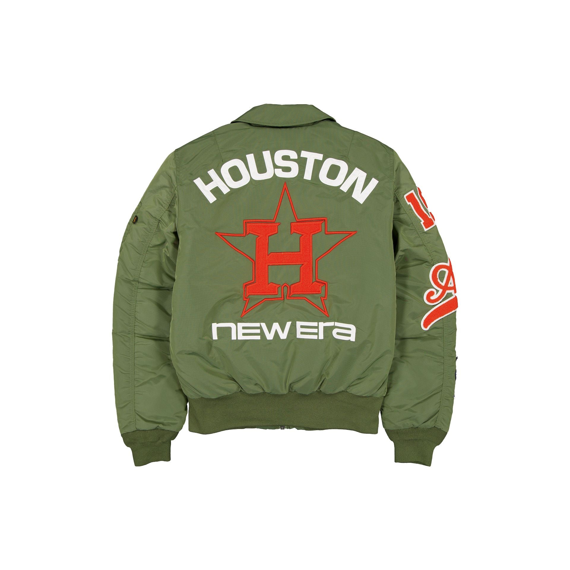 Alpha Industries x Houston Astros Sage Green MA-1 Flight Jacket