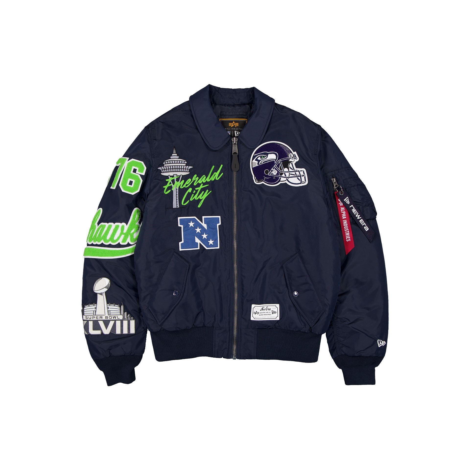 Alpha Industries x Seattle Seahawks MA-1 Flight Jacket