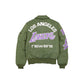 Alpha Industries x Los Angeles Lakers Hardwood Classic Sage Green MA-1 Flight Jacket