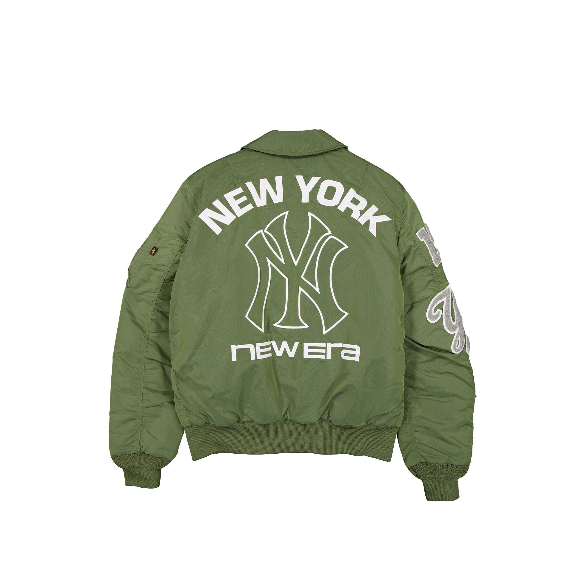 Alpha Industries x New York Yankees Sage Green MA-1 Flight Jacket