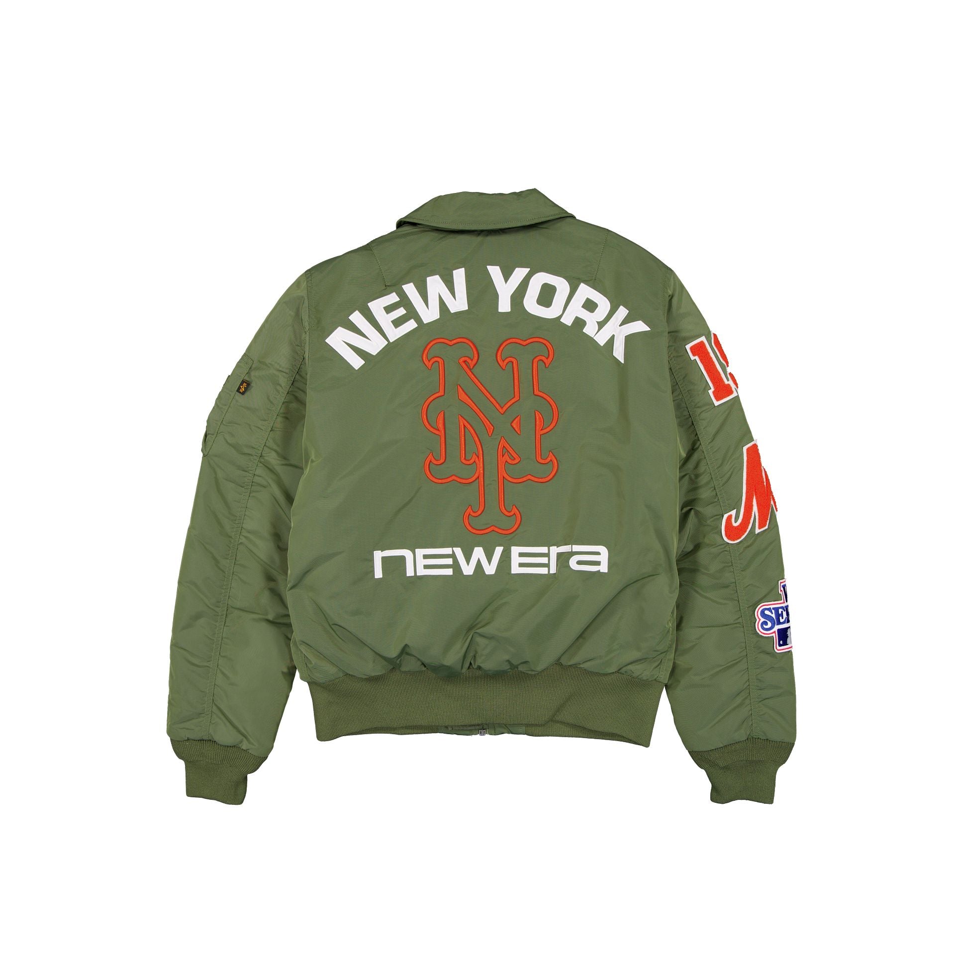 Alpha Industries x New York Mets Sage Green MA-1 Flight Jacket