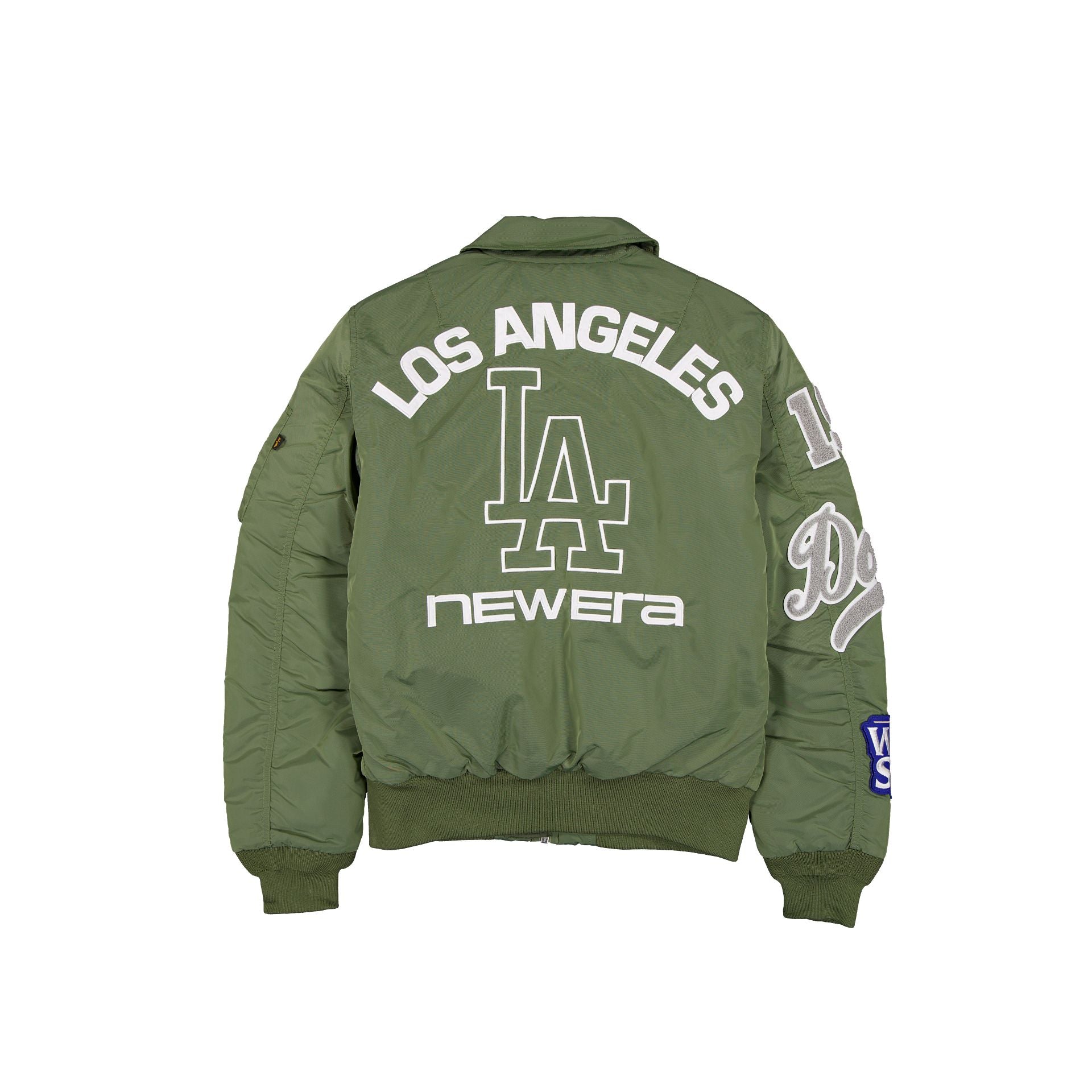 Alpha Industries x Los Angeles Dodgers Sage Green MA-1 Flight Jacket