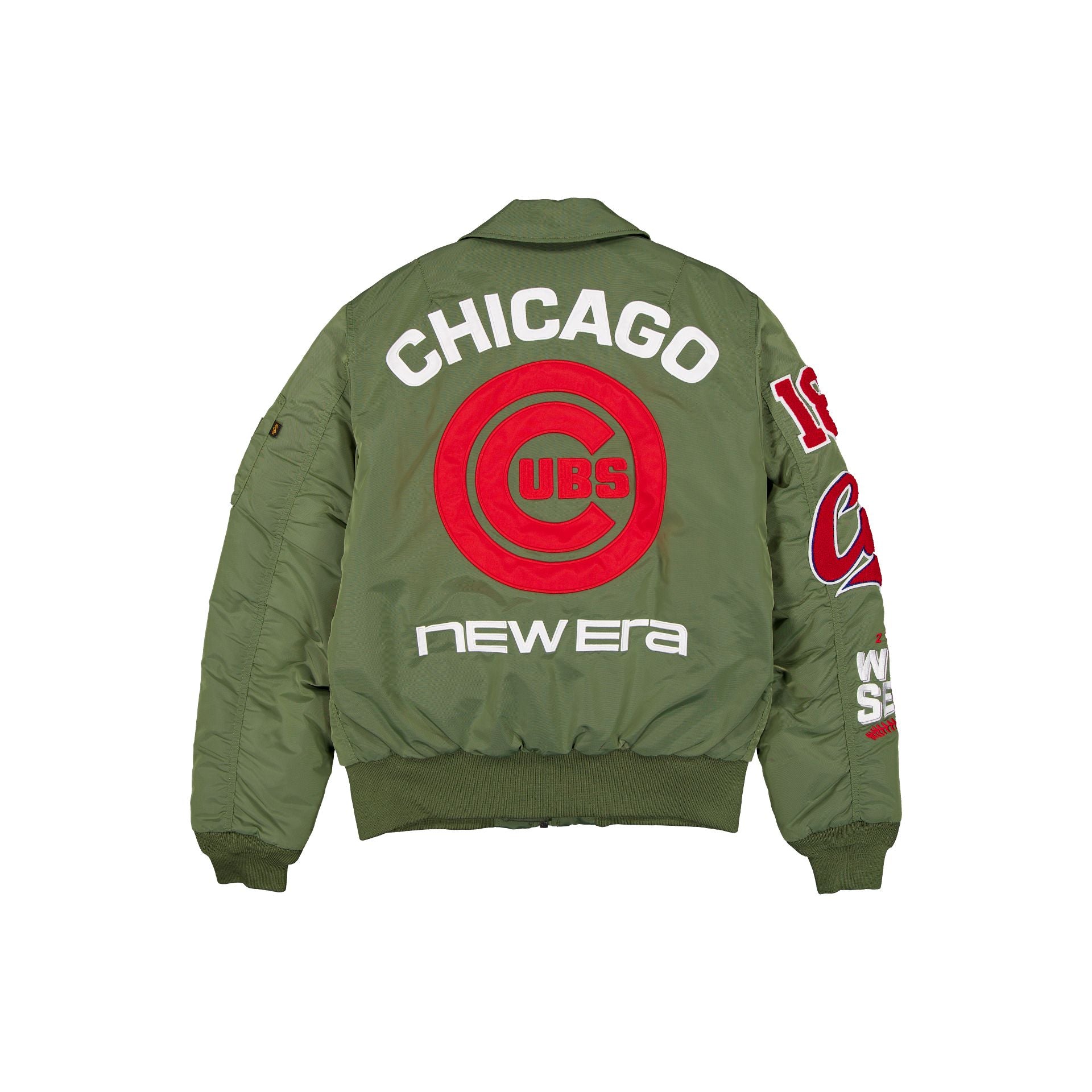 Alpha Industries x Chicago Cubs Sage Green MA-1 Flight Jacket