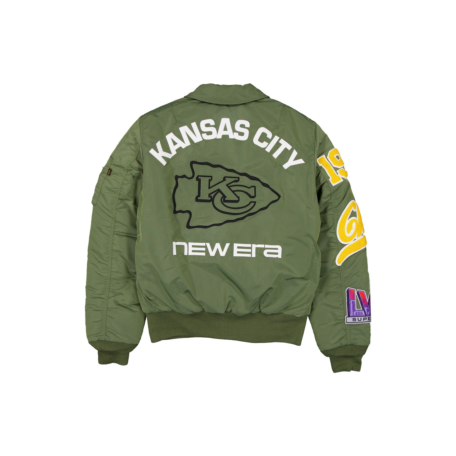 Alpha Industries x Kansas City Chiefs Sage Green MA-1 Flight Jacket