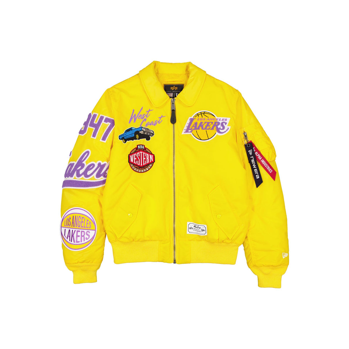 Alpha Industries x Los Angeles Lakers Hardwood Classics MA-1 Flight Jacket