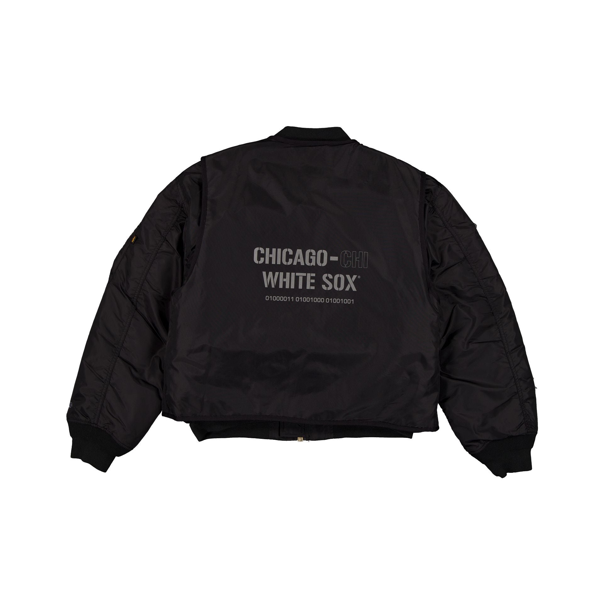 Alpha Industries x Chicago White Sox Black 2-in-1 MA-1 Flight Jacket + Vest