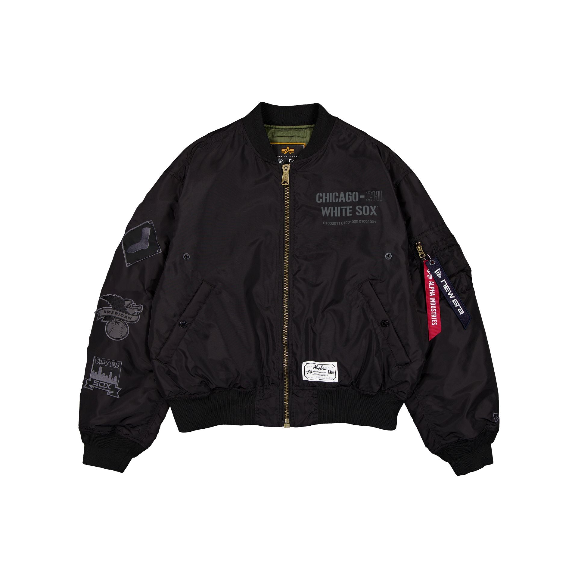 Alpha Industries x Chicago White Sox Black 2-in-1 MA-1 Flight Jacket + Vest