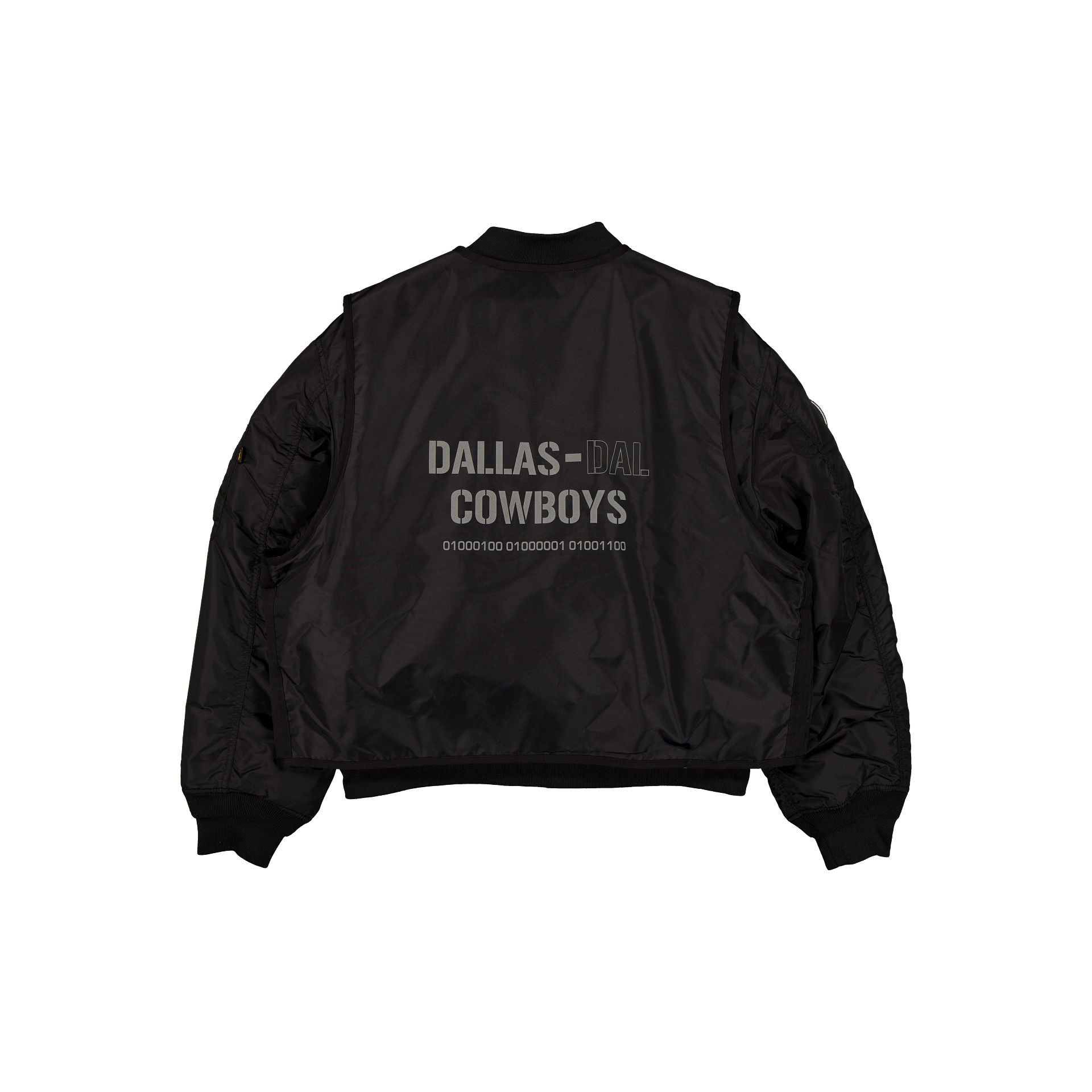 Alpha Industries x Dallas Cowboys Black 2-in-1 MA-1 Flight Jacket