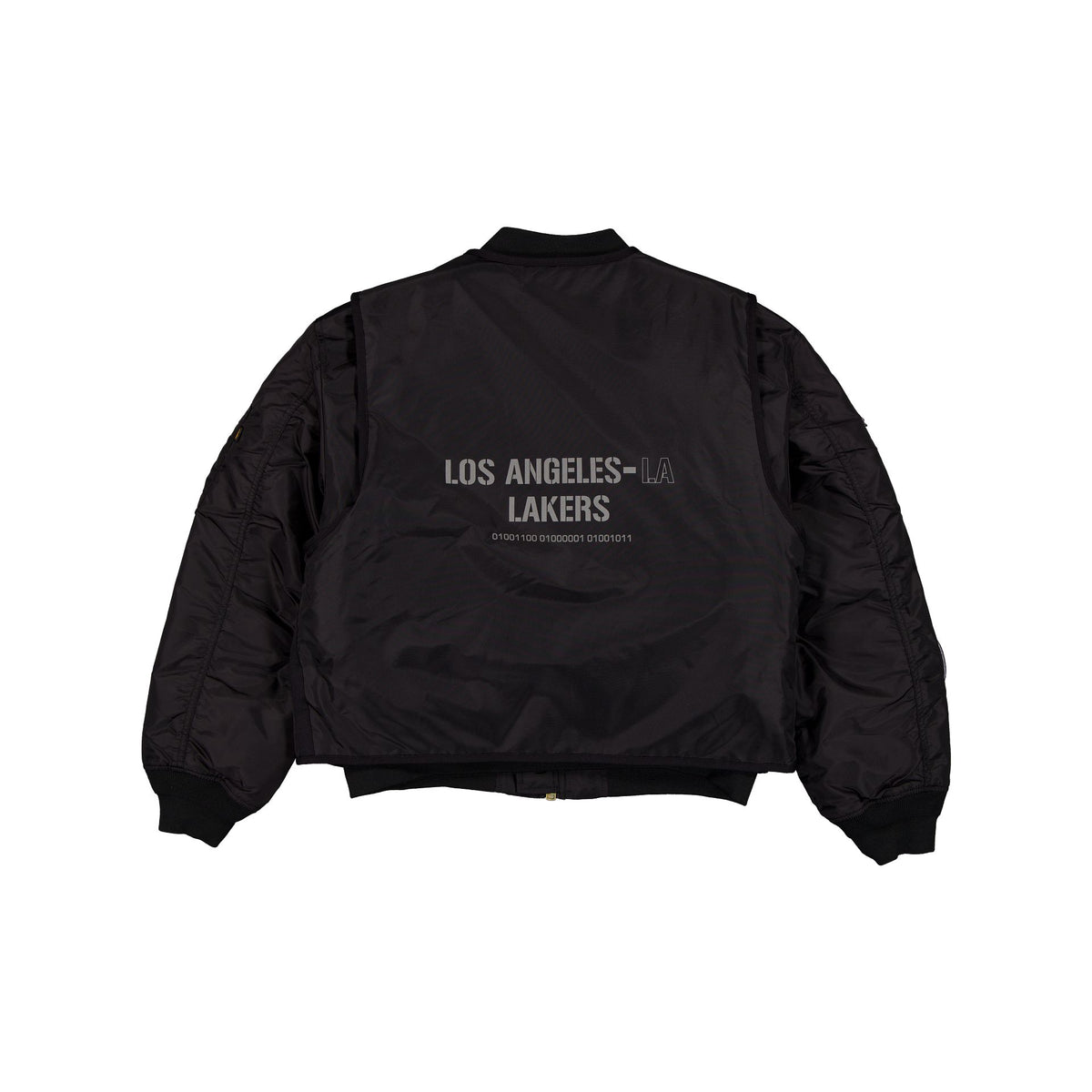 Alpha Industries x Los Angeles Lakers Black 2-in-1 MA-1 Flight Jacket + Vest