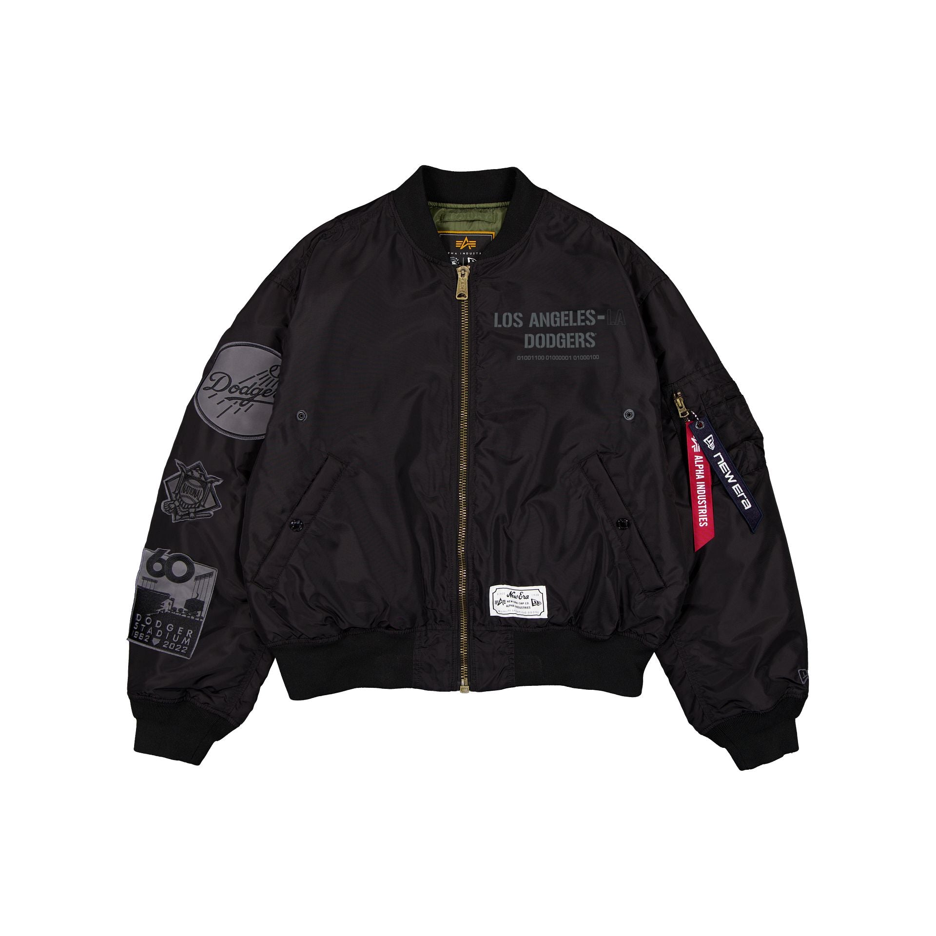 Alpha Industries x Los Angeles Dodgers Black 2-in-1 MA-1 Flight Jacket + Vest