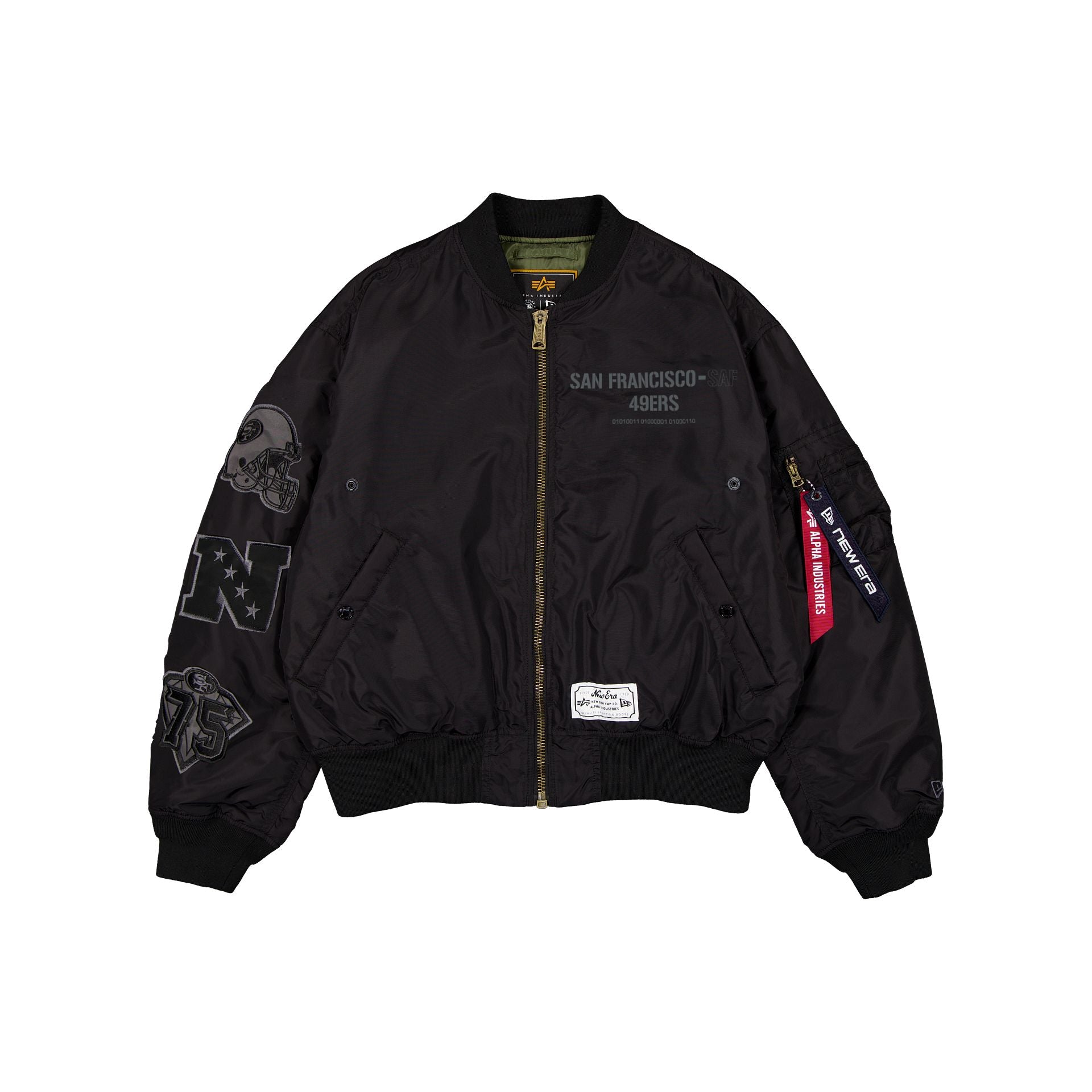Alpha Industries x San Francisco 49ers Black 2-in-1 MA-1 Flight
