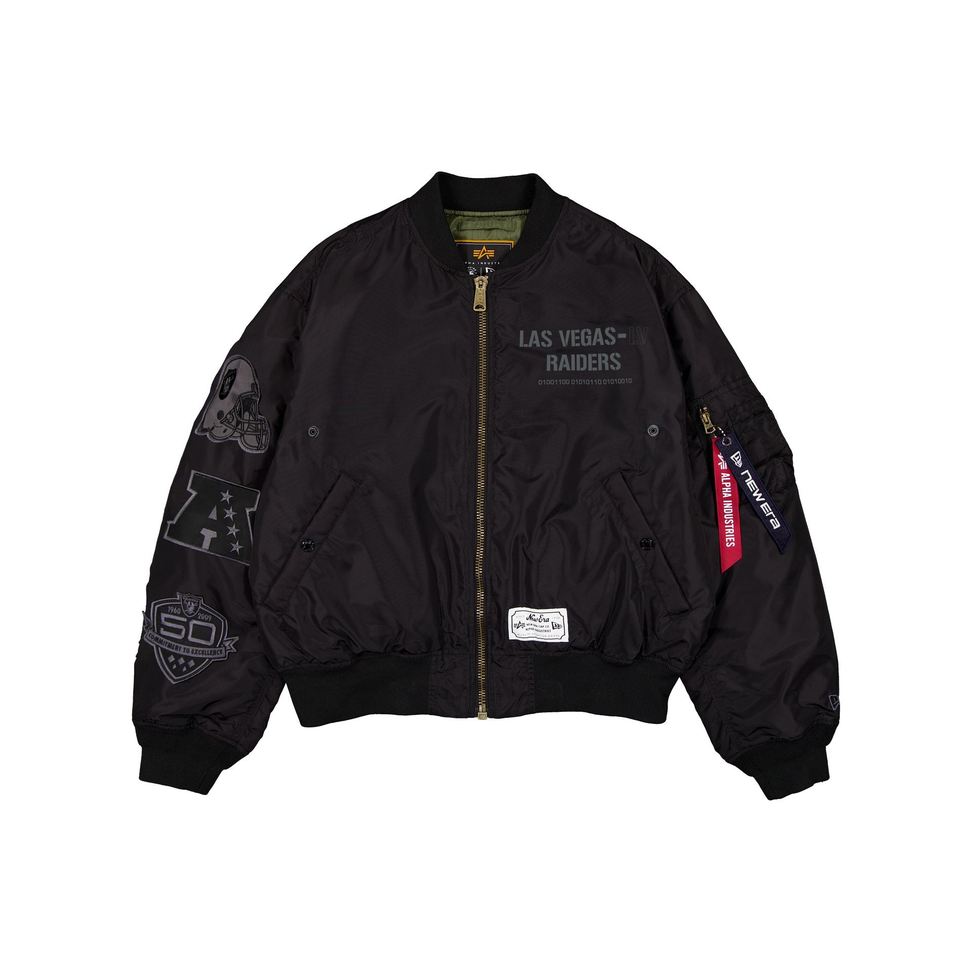 Alpha Industries x Las Vegas Raiders Black 2-in-1 MA-1 Flight
