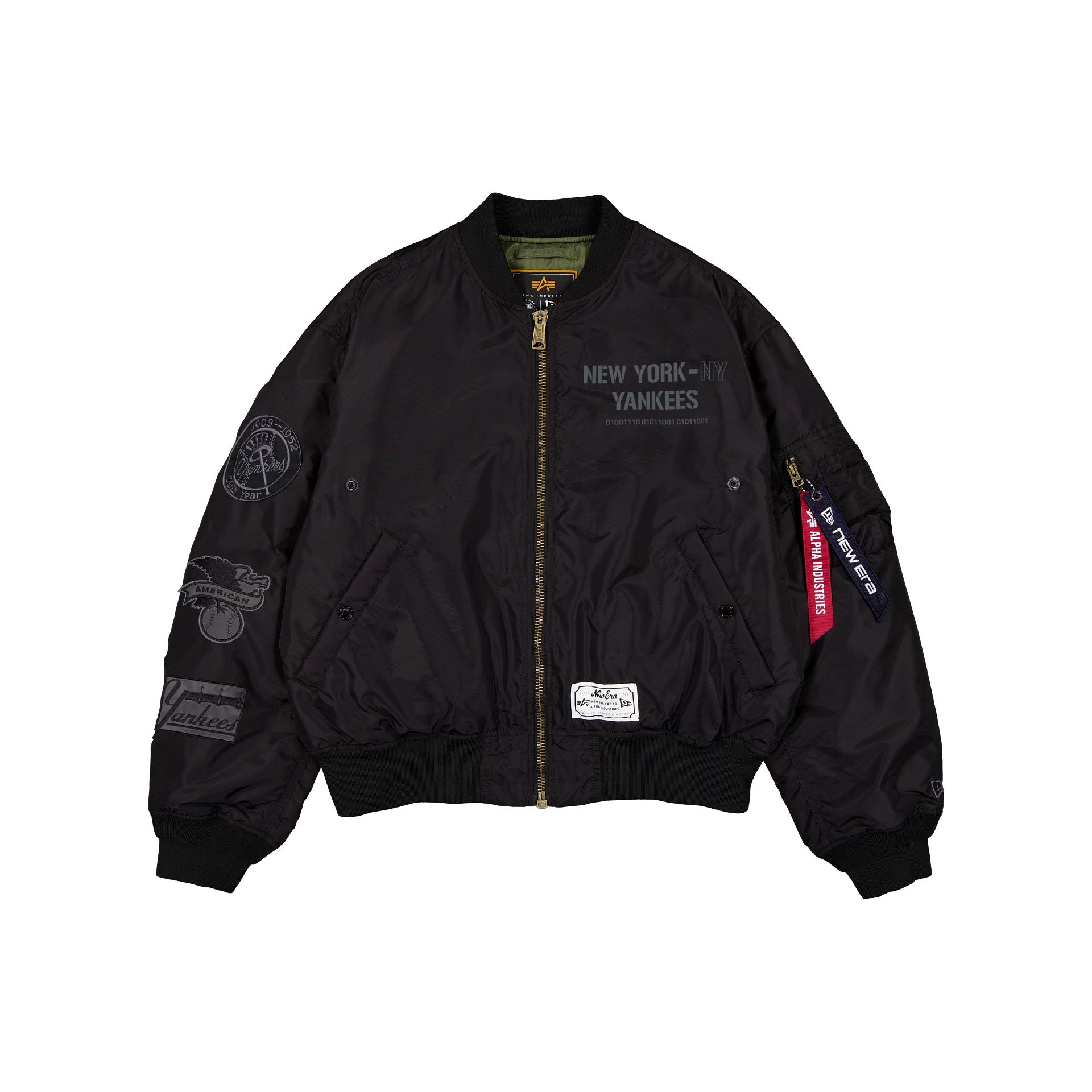 Alpha Industries x New York Yankees Black 2-in-1 MA-1 Flight Jacket + Vest