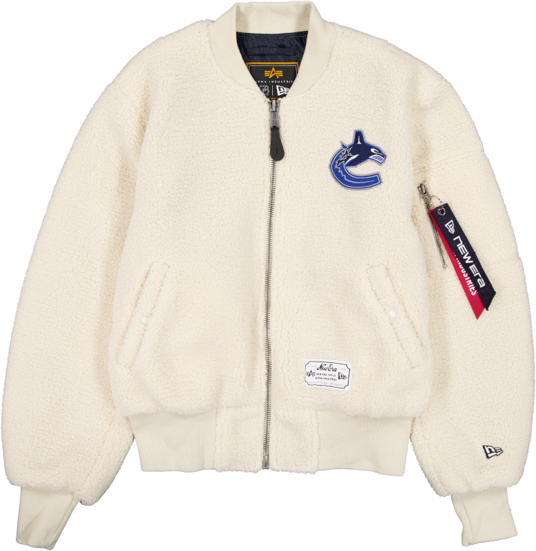 Alpha Industries x Vancouver Canucks Women's Sherpa MA-1 Flight Jacket